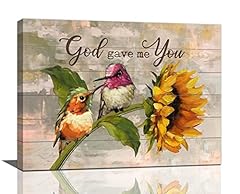 Hummingbird sunflower wall for sale  Delivered anywhere in USA 