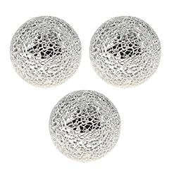 Kepfire Round Glass Sphere 3Pcs 3.15 Inch Mosaic Crackl for sale  Delivered anywhere in Canada