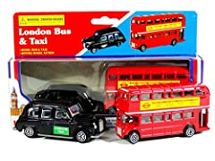 Diecast Genuine London Bus and London Taxi Set (Mini) for sale  Delivered anywhere in UK