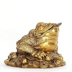 Attract Wealth Feng Shui Statue Brass Chinese Feng Shui Money Frog Sculpture Cash Register Three Legged Money Toad Figurines Home Office Tabletop Decor Lucky Ornaments Store Opening Gift for sale  Delivered anywhere in Canada