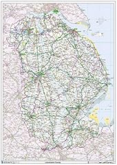 Lincolnshire county map for sale  Delivered anywhere in UK