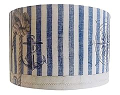 Nautical stripe lampshade for sale  Delivered anywhere in UK
