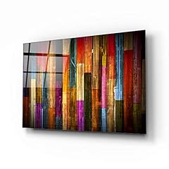 TEBAMALL Painted Wood Glass Printing Wall Art on Frameless for sale  Delivered anywhere in Canada
