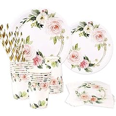 Floral paper plates for sale  Delivered anywhere in USA 