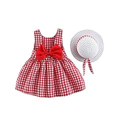 Baby Girl Summer Dress Toddler Kids Plaid A-line Back for sale  Delivered anywhere in UK