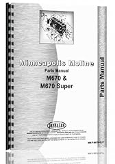 Minneapolis Moline M670 Super Tractor Parts Manual for sale  Delivered anywhere in Canada