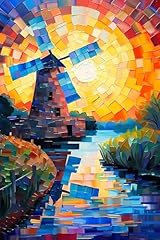 Stained glass windmill for sale  Delivered anywhere in USA 