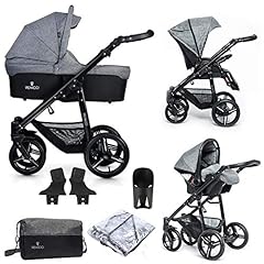 Venicci Soft Vento 3-in-1 Travel System (9 Piece Bundle) for sale  Delivered anywhere in UK