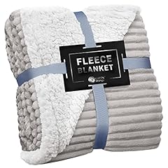 Sherpa blanket gray for sale  Delivered anywhere in USA 