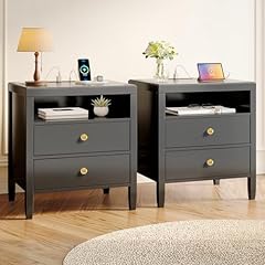 Huuger black nightstand for sale  Delivered anywhere in USA 