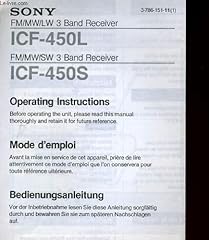 Sony icf 450l gebraucht kaufen  Wird an jeden Ort in Deutschland