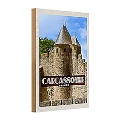 Holzschild carcassonne mittela gebraucht kaufen  Wird an jeden Ort in Deutschland