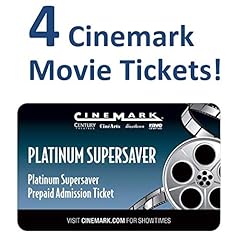 4 Cinemark Theatre Platinum Supersaver Movie Tickets for sale  Delivered anywhere in USA 