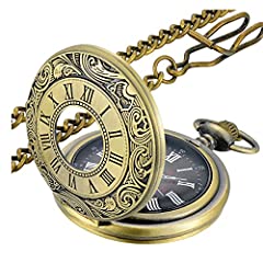 LYMFHCH Vintage Pocket Watch Roman Numerals Scale Quartz for sale  Delivered anywhere in USA 
