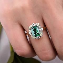 Metmejiao emerald rings for sale  Delivered anywhere in USA 