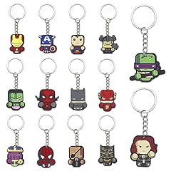 14pcs superhero keychains for sale  Delivered anywhere in UK