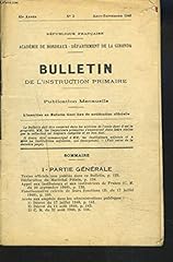 Bulletin instruction primaire d'occasion  Livré partout en France