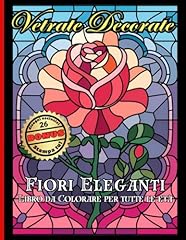Vetrate decorate fiori usato  Spedito ovunque in Italia 