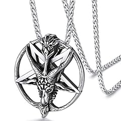 Collier baphomet pentacle d'occasion  Livré partout en Belgiqu