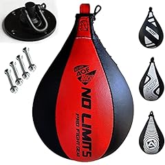 AQF Punching Ball in Pelle Speed Sacco da Boxe Girevole MMA Boxing Bag Pungiball Set da Allenamento (Nero & Rosso) usato  Spedito ovunque in Italia 