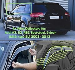 Set of 4 Wind Deflectors made for Audi A3 S3 RS3 (8L), used for sale  Delivered anywhere in UK