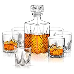 Paksh Novelty 7-Piece Italian Crafted Glass Decanter for sale  Delivered anywhere in USA 