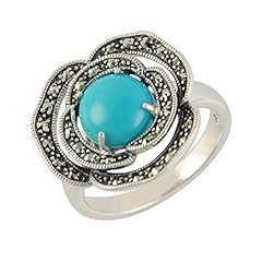 Used, Esse Marcasite Sterling Silver Turquoise & Marcasite for sale  Delivered anywhere in UK