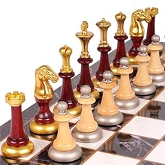 Wooden metal chess for sale  Delivered anywhere in USA 
