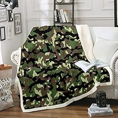 Camo sherpa blanket for sale  Delivered anywhere in UK
