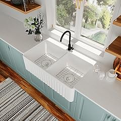 Double bowl farmhouse for sale  Delivered anywhere in USA 
