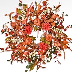 Pumpkin fall wreath for sale  Delivered anywhere in USA 