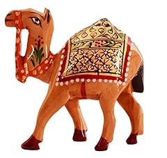 Purpledip Wooden Camel with Beautiful Fine Gold Painting; for sale  Delivered anywhere in Canada