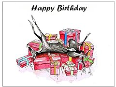 Birthday card greyhound for sale  Delivered anywhere in UK