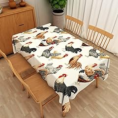 Rooster tablecloth rectangle for sale  Delivered anywhere in USA 