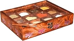 Wooden spice box for sale  Delivered anywhere in USA 