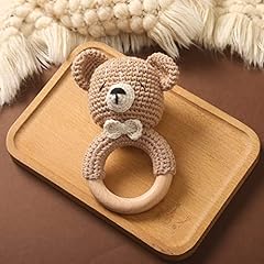 Wooden baby rattle for sale  Delivered anywhere in USA 
