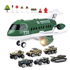 jenilily Military Cargo Aeroplane with Car Toys Set, for sale  Delivered anywhere in UK