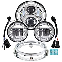 Used, AlyoNed 7 inch Motorcycle LED Headlight 4.5" Fog Passing for sale  Delivered anywhere in USA 
