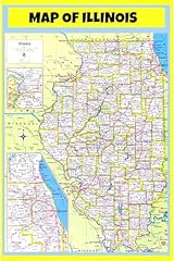 Map illinois style for sale  Delivered anywhere in USA 