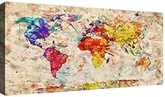 Canvashop quadro mappamondo usato  Spedito ovunque in Italia 