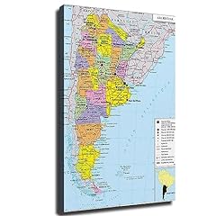 Geopolitical map argentina for sale  Delivered anywhere in USA 
