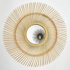 Bamboo round mirror for sale  Delivered anywhere in UK