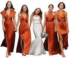 Burnt orange bridesmaid for sale  Delivered anywhere in UK