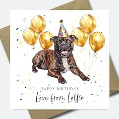 Personalised staffy birthday for sale  Delivered anywhere in Ireland