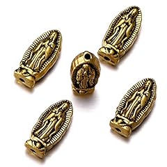 60pcs Antique Gold Oval Beads Our Lady Miraculous Medal for sale  Delivered anywhere in USA 