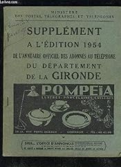 Supplement edition 1954 d'occasion  Livré partout en France