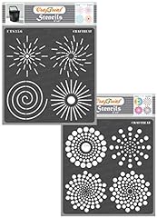 Used, CrafTreat Dot Mandala Stencils for Painting on Wood, Canvas, Paper, Fabric, Floor, Wall and Tile - Dot Mandala Outlines and Dot Mandala Basics - 2 Pcs - 6x6 Inches Each - Reusable DIY Craft Stencils for sale  Delivered anywhere in Canada