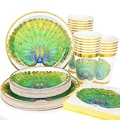 Peacock party plates for sale  Delivered anywhere in USA 