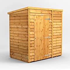 POWER Sheds 6 x 4 Overlap Windowless Wooden Shed. 6x4 for sale  Delivered anywhere in UK