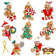 8pcs christmas gingerbread for sale  Delivered anywhere in UK